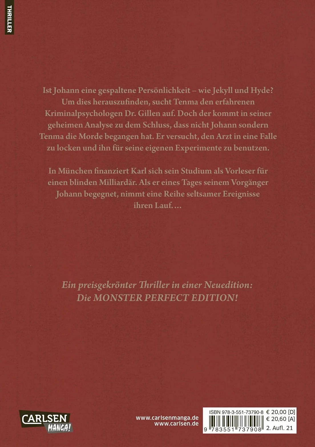 Monster Perfect Edition 3: Die Neuausgabe des preisgekrönten Manga-Thrillers voller Serienkiller und Verschwörungen