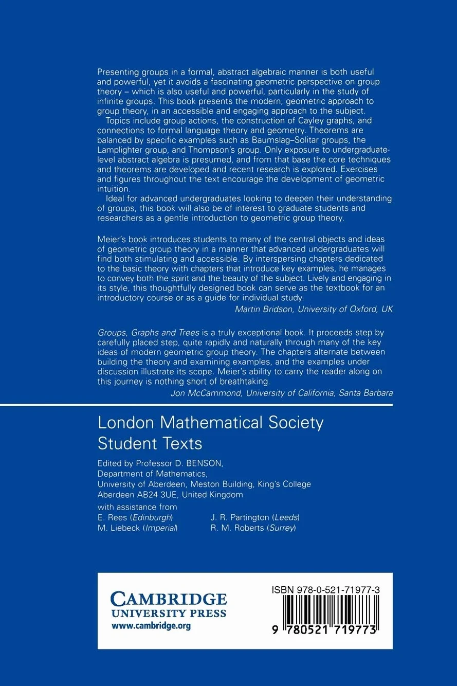 Groups, Graphs and Trees: An Introduction to the Geometry of Infinite Groups: 73