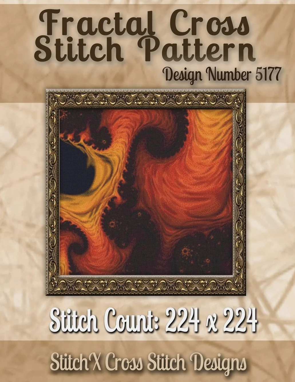 Fractal Cross Stitch Pattern: Design No. 5177