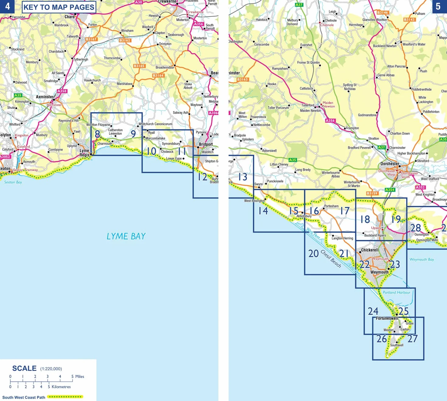 South West Coast Path 5 – Dorset: with Ordnance Survey mapping