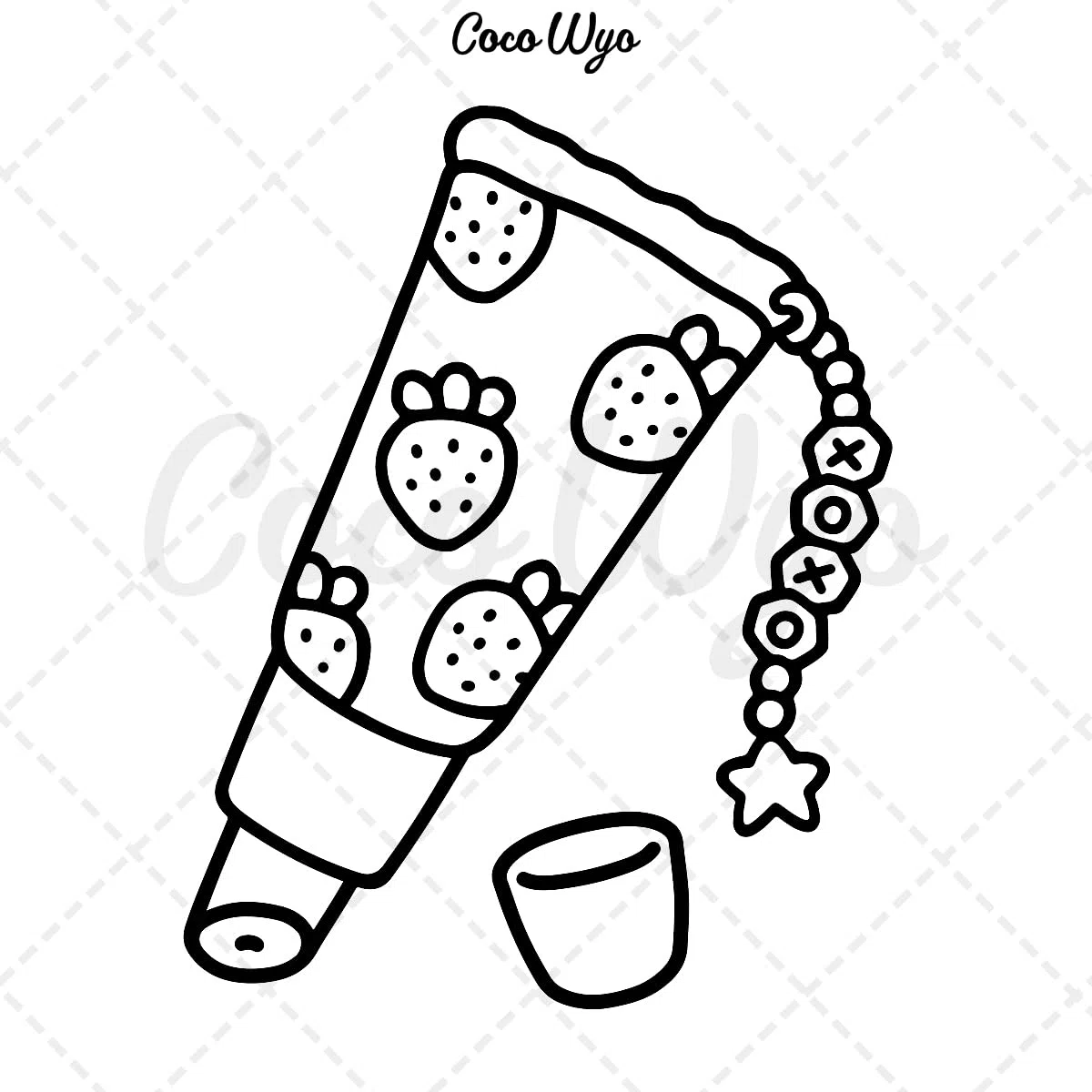 Glow Cosmetics: Coloring Book for Adults and Kids, Bold and Easy, Simple and Big Designs for Relaxation Featuring Cosmetic Items, Makeup, and Skincare Products