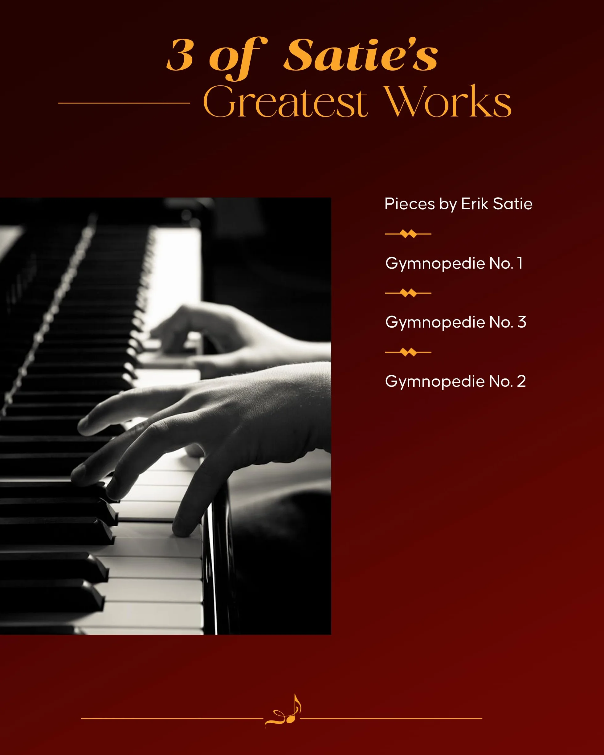 Erik satie: three gymnopedies for the piano piano: Schirmer Library of Classics Volume 1869 Piano Solo