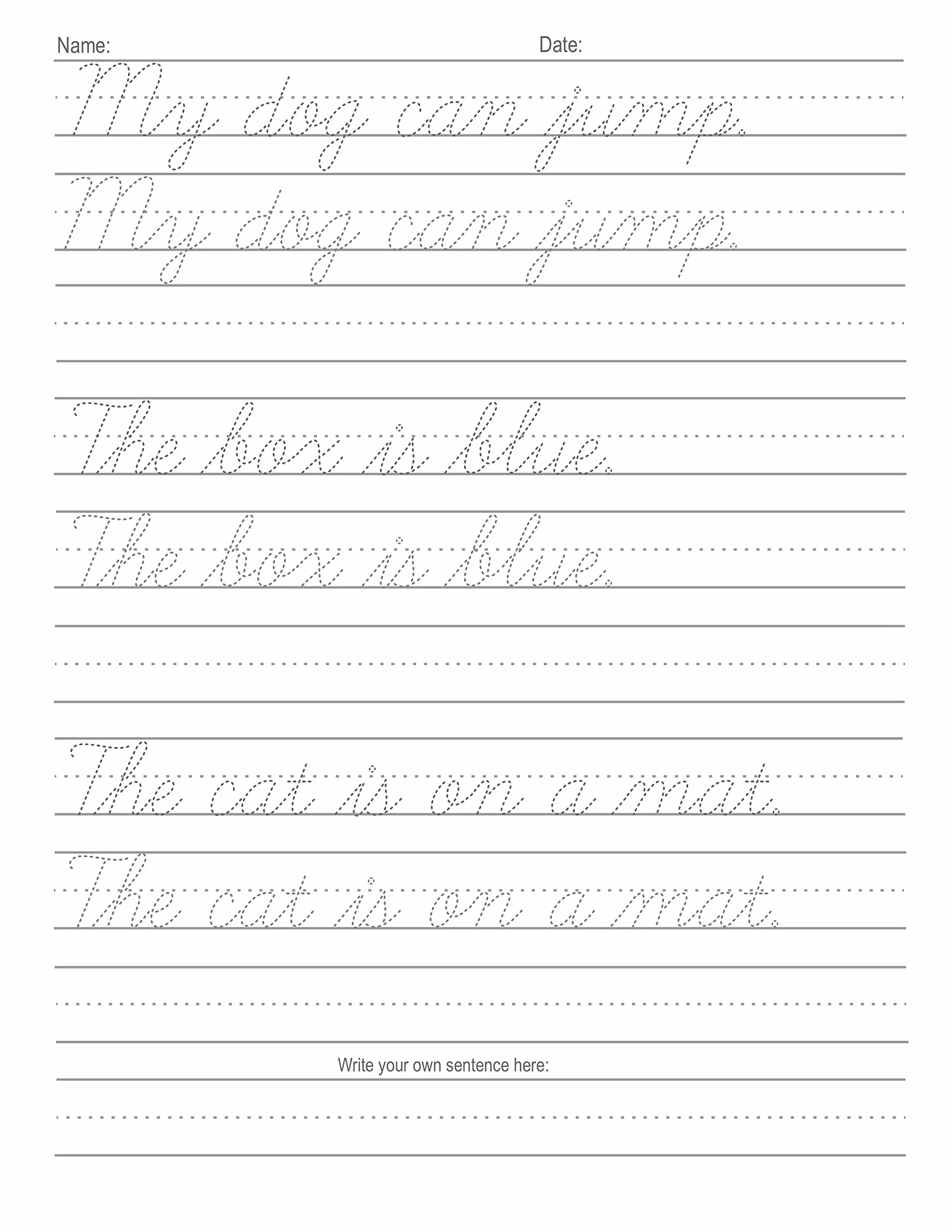 Cursive Handwriting Workbook For Kids: Cursive for beginners workbook. Cursive letter tracing book. Cursive writing practice book to learn writing in cursive: 1