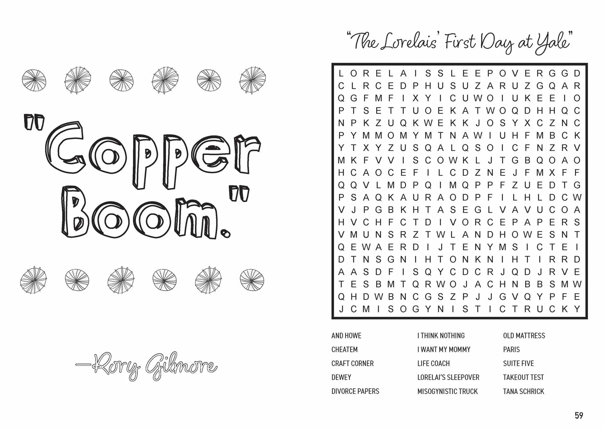 Gilmore Girls Word Search and Coloring Book