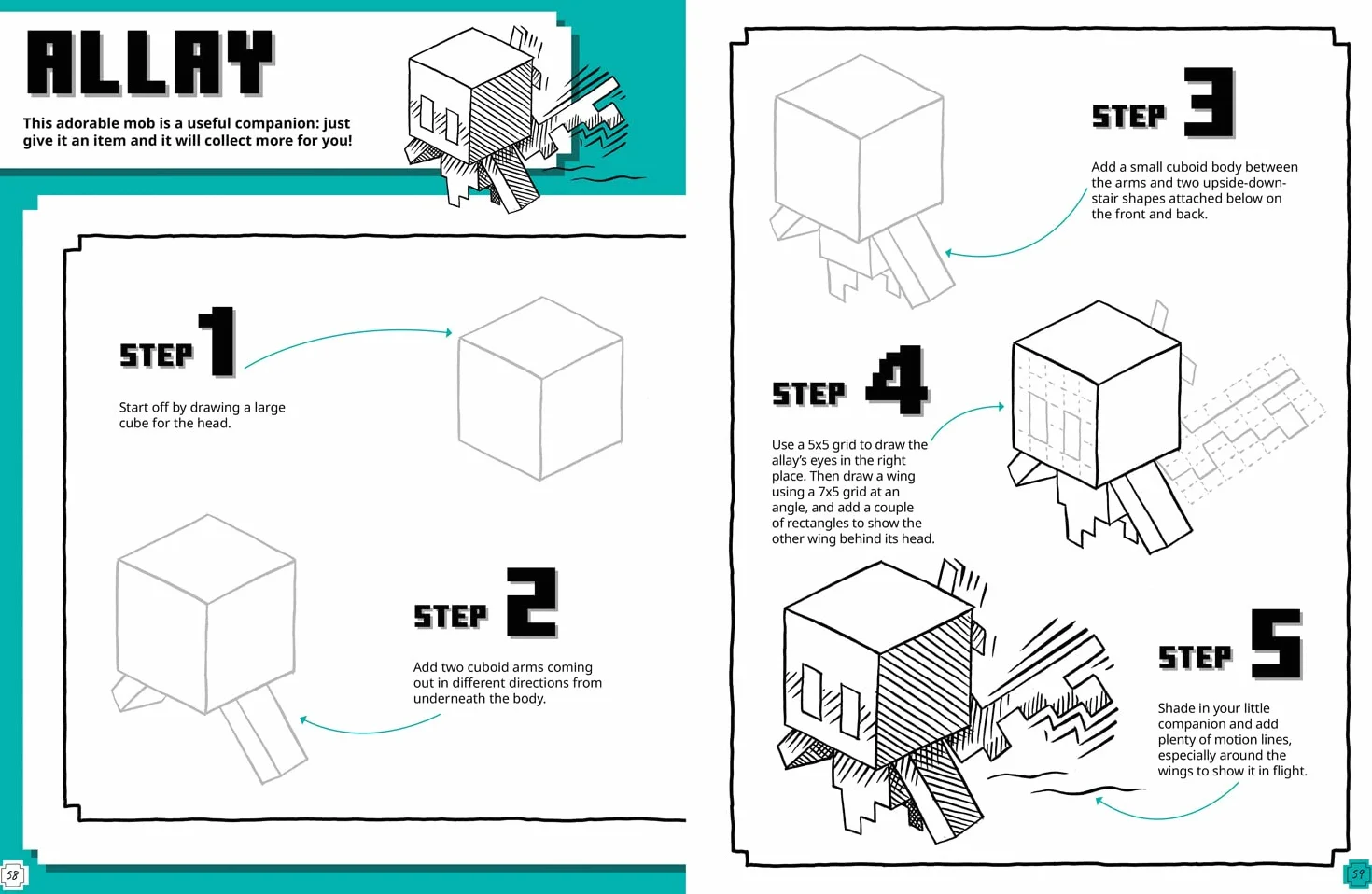 Minecraft How to Draw: An official Minecraft drawing book, fully illustrated with spaces to draw on the page – perfect for arty kids and gamers!