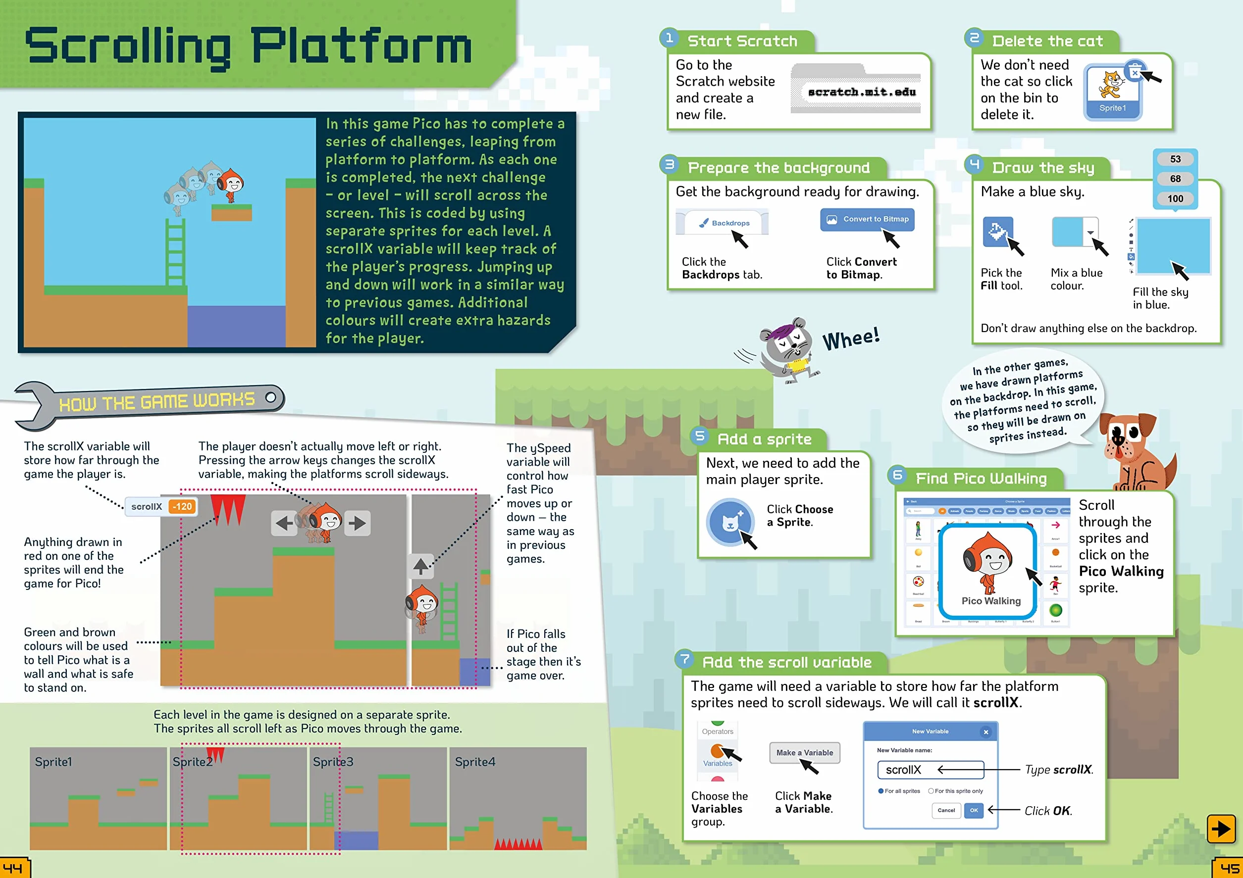 Coding with Scratch - Create Awesome Platform Games: A New Title in the Questkids Children's Series