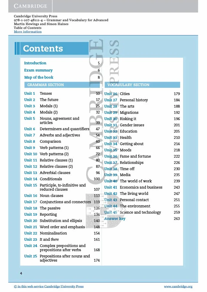 Grammar and Vocabulary for Advanced Book with Answers and Audio: Self-Study Grammar Reference and Practice