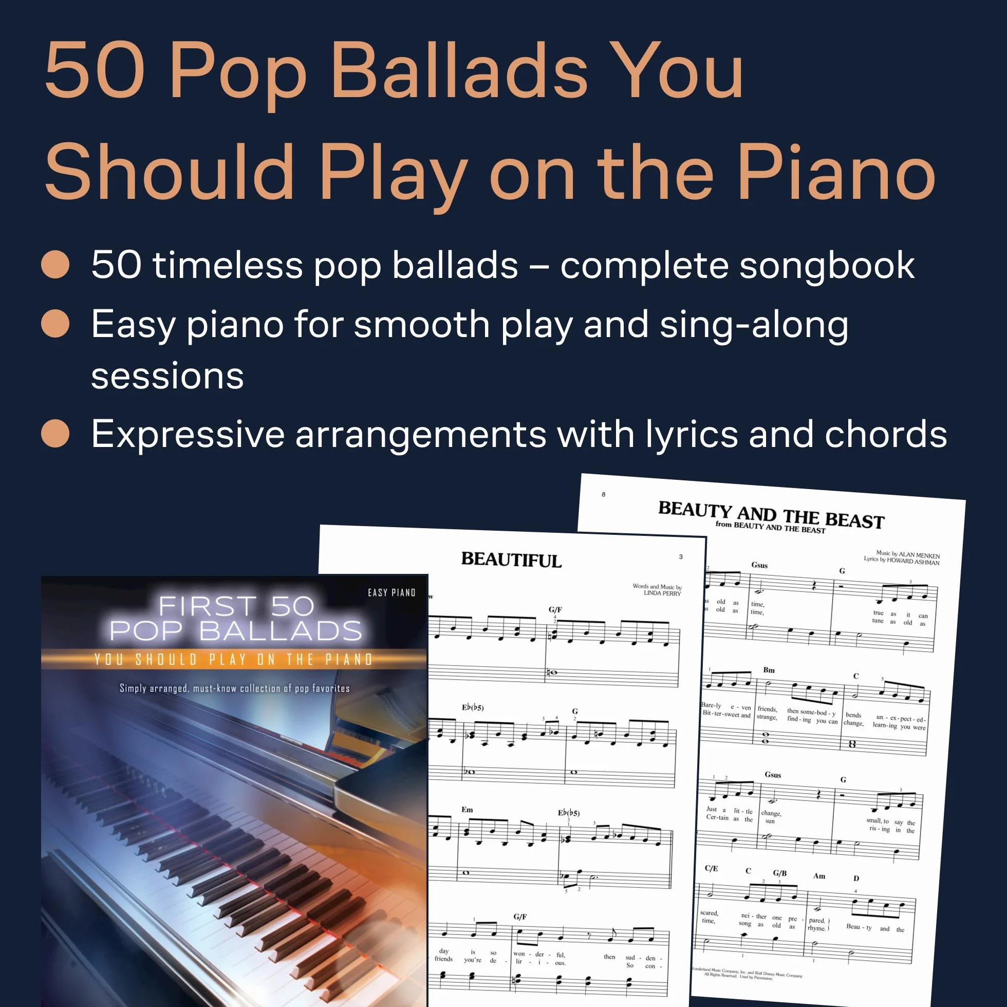 First 50 Pop Ballads You Should Play on the Piano