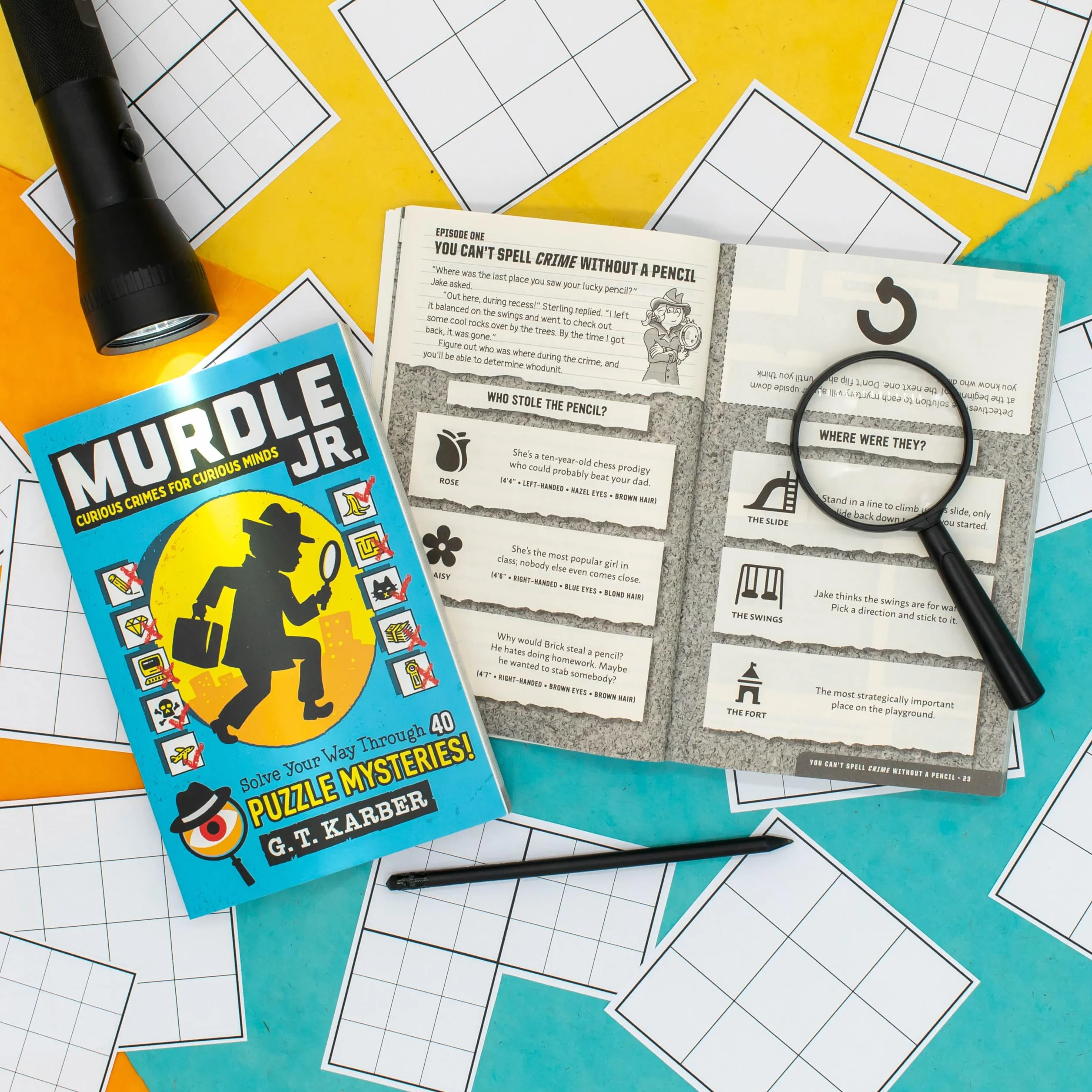 Murdle Jr.: Curious Crimes for Curious Minds: Solve Your Way Through 40 Puzzle Mysteries!: 1