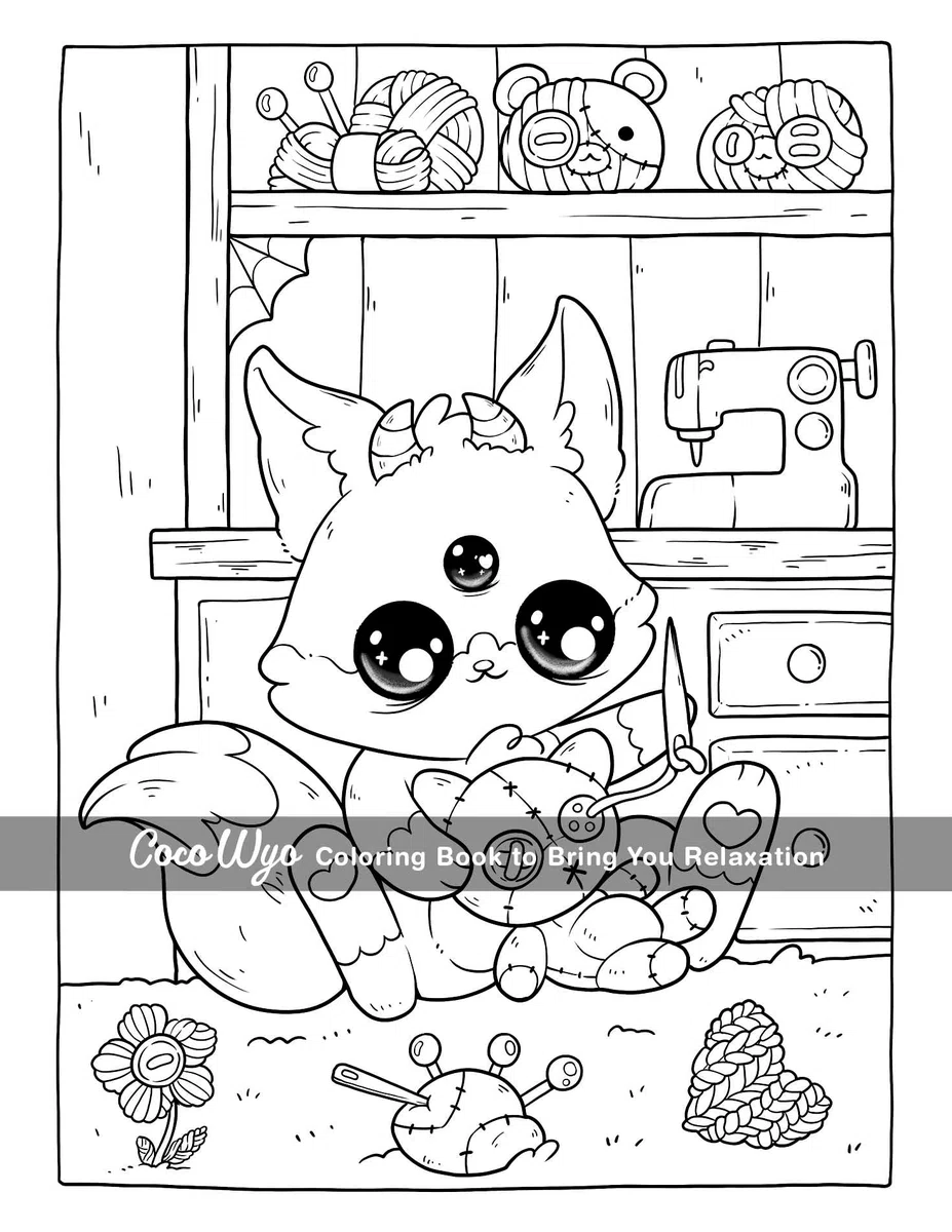 Creepy Cutie: Coloring Book for Adults and Teens Featuring Goth Kawaii and Spooky Cute Creatures of All Kinds and Many More