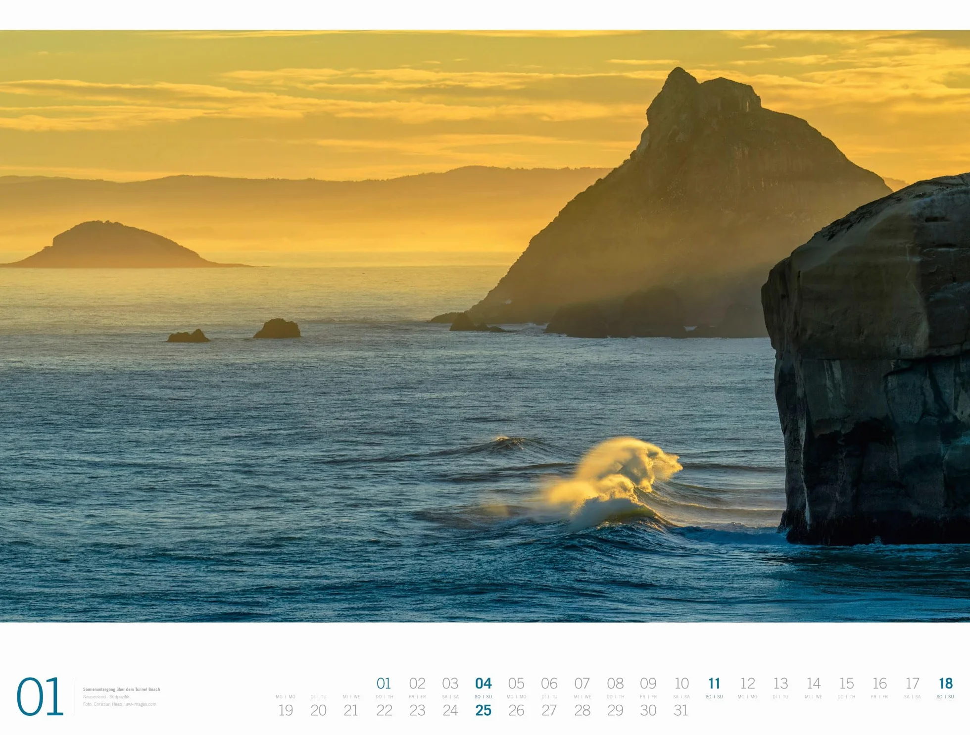 Meer Gallery Kalender 2026: Außergewöhnlicher Meeres-Kalender im großen Querformat (66x50 cm) | Küste und Strand im Großformat