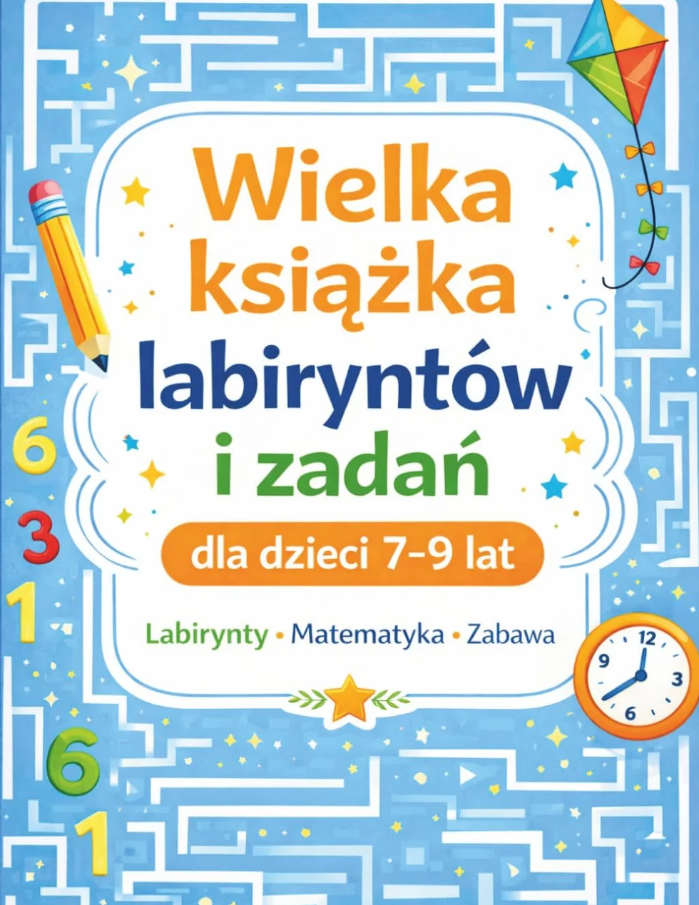 Wielka książka labiryntów i zadań dla dzieci 7–9 lat: Labirynty, matematyka i zabawa
