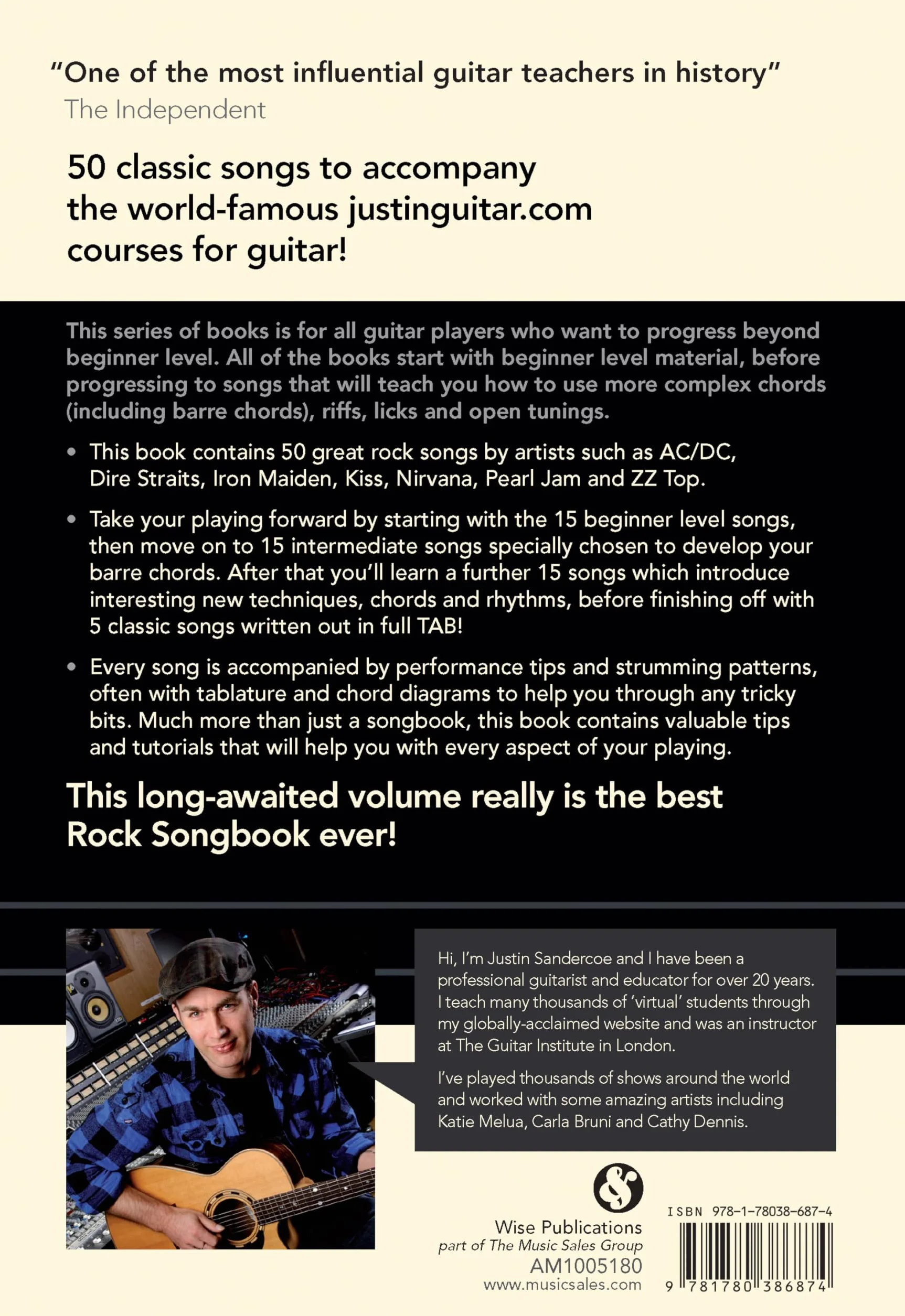 The justinguitar.com rock songbook guitare: rock songbook : 50 awesome rock songs for guitar, with performance tips!