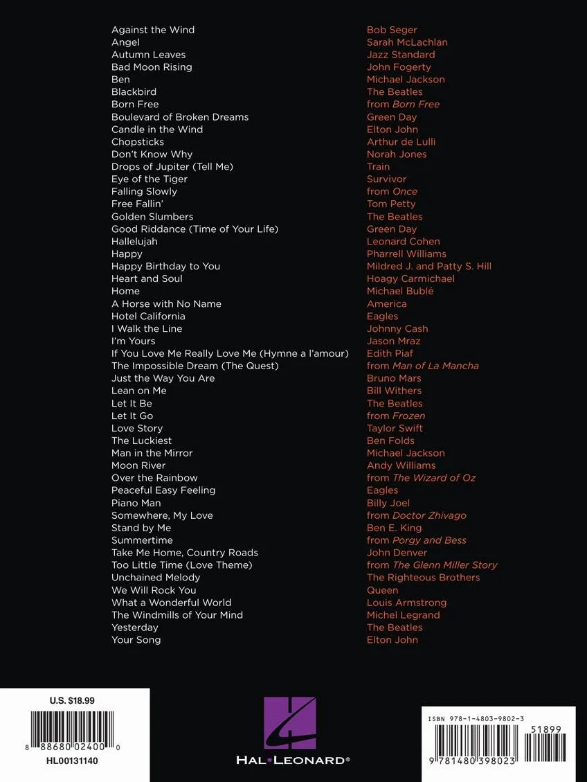 First 50 Popular Songs You Should Play on the Piano: Easy Piano Songbook with Lyrics