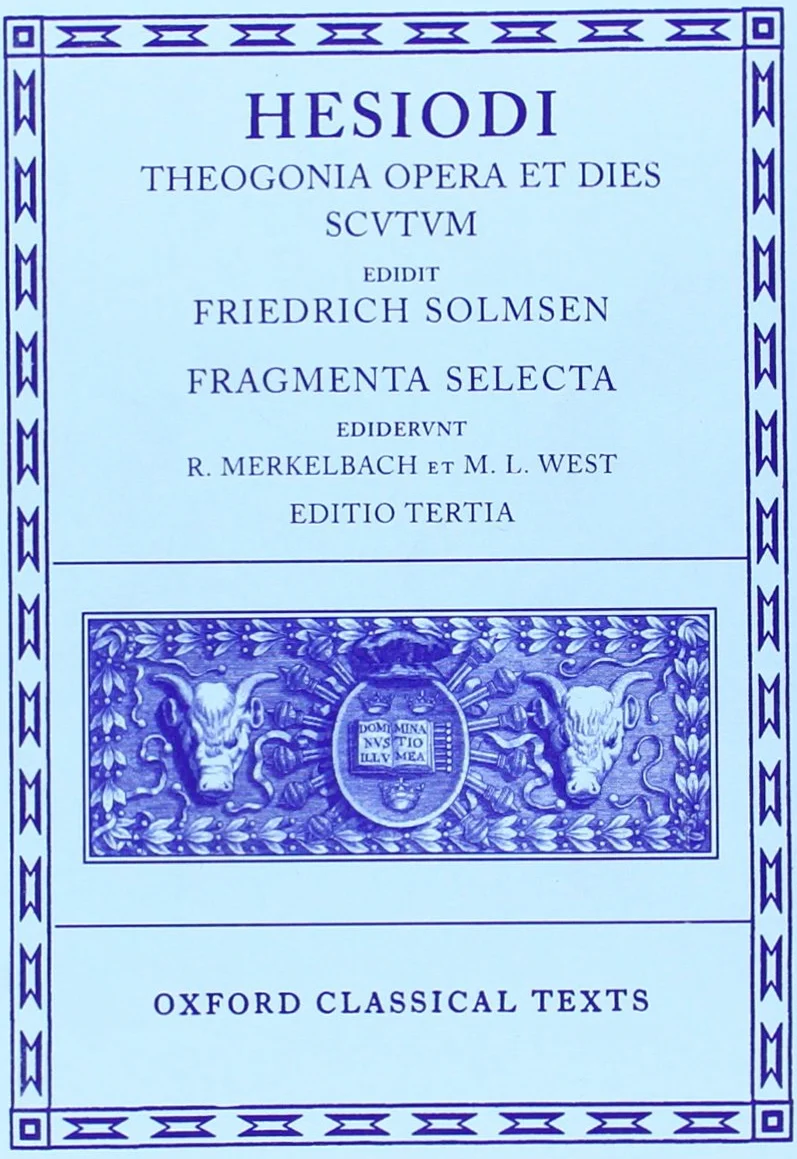 Theogonia, Opera Et Dies, Scutum, Fragmenta Selecta