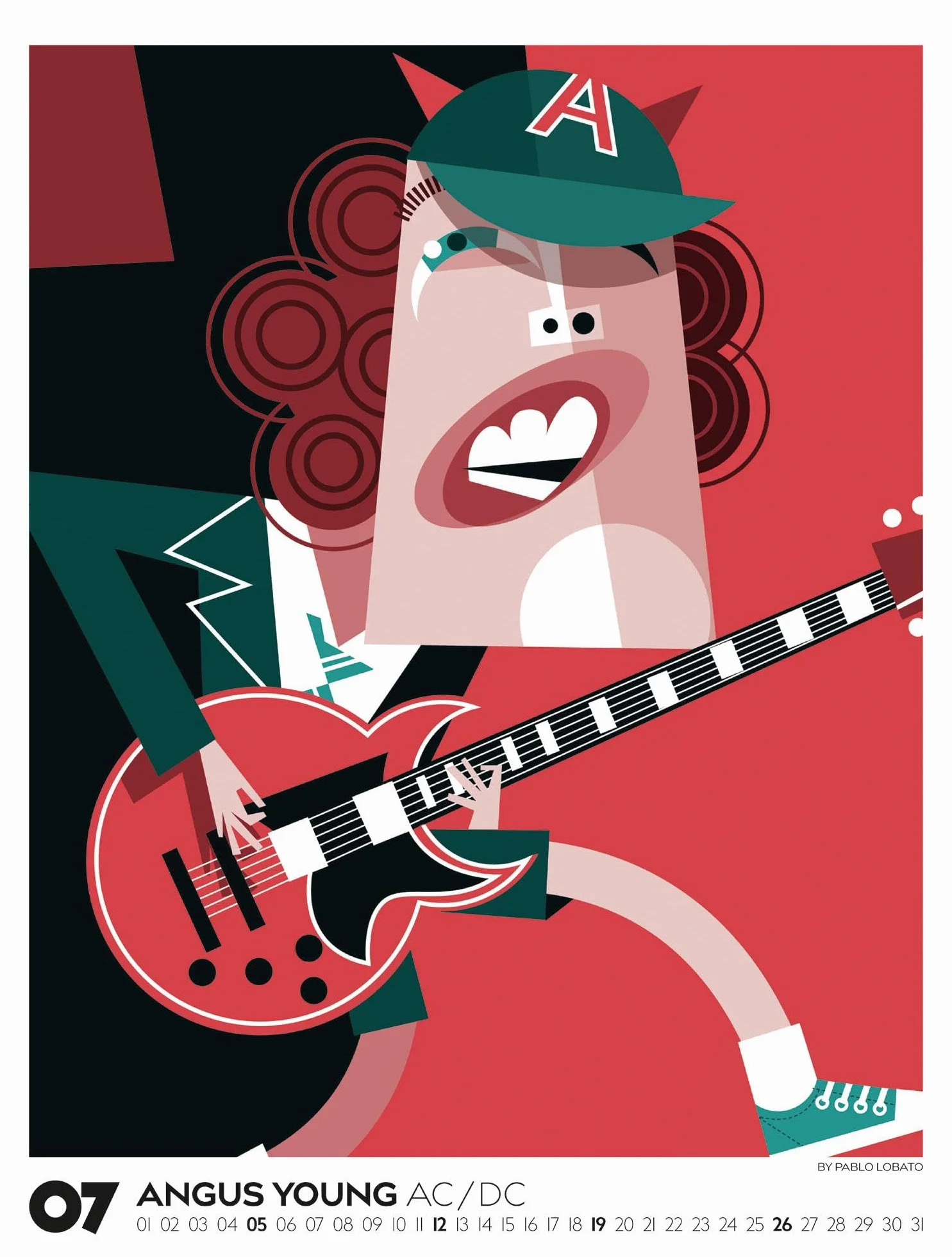 Legends Kalender 2026 | Musiklegenden: Außergewöhnlicher Musik-Kalender im großen Hochformat (50x66 cm) | Rock & Pop-Musiker-Portraits | Pablo Lobato