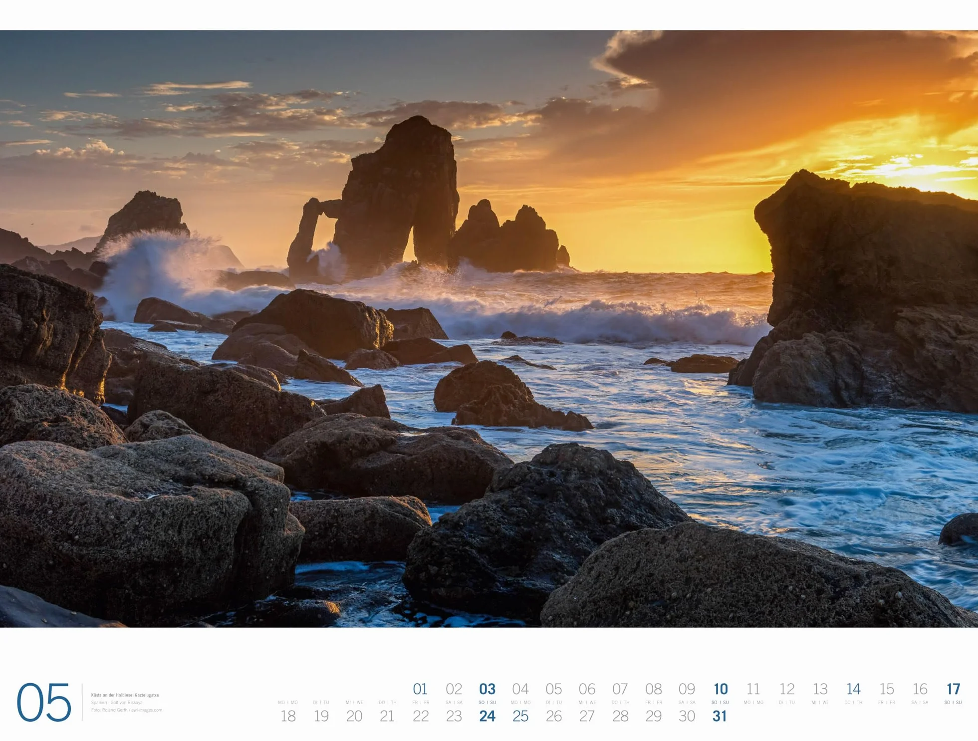 Meer Gallery Kalender 2026: Außergewöhnlicher Meeres-Kalender im großen Querformat (66x50 cm) | Küste und Strand im Großformat