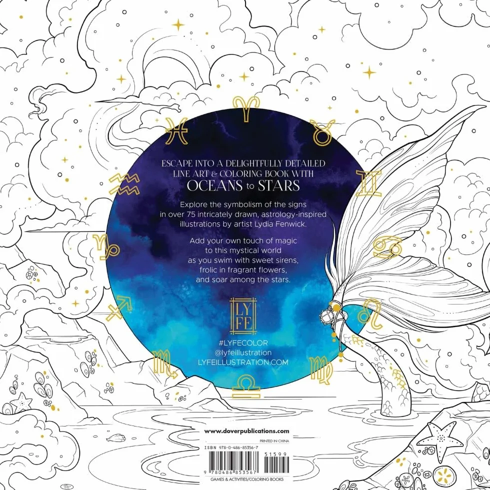 Oceans to Stars: An Astrology Art & Coloring Book