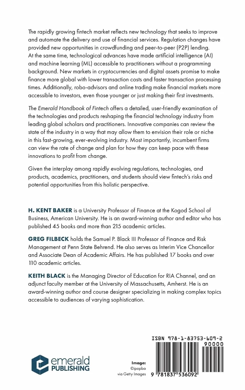 The Emerald Handbook of Fintech: Reshaping Finance