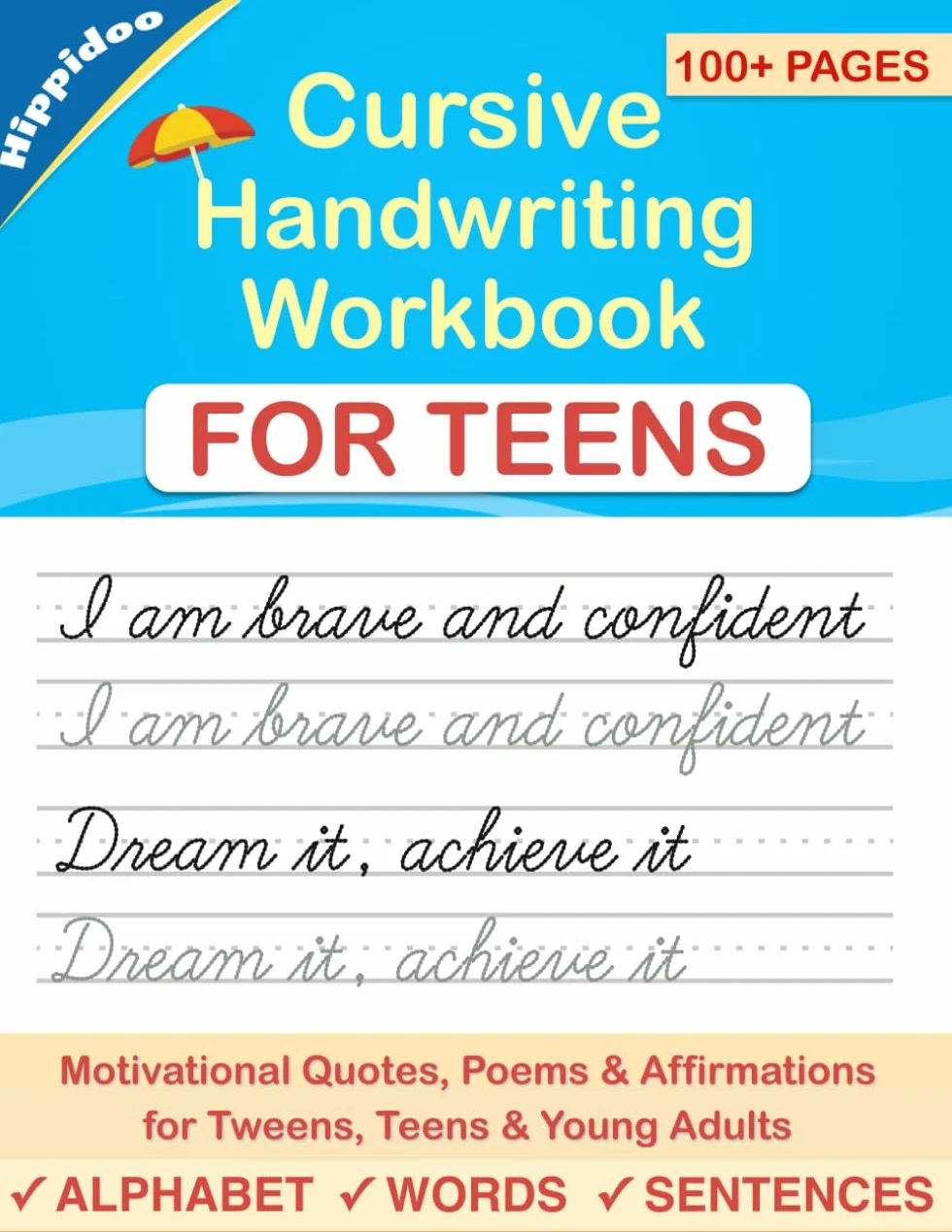 Cursive Handwriting Workbook for Teens: A cursive writing practice workbook for young adults and teens: 2
