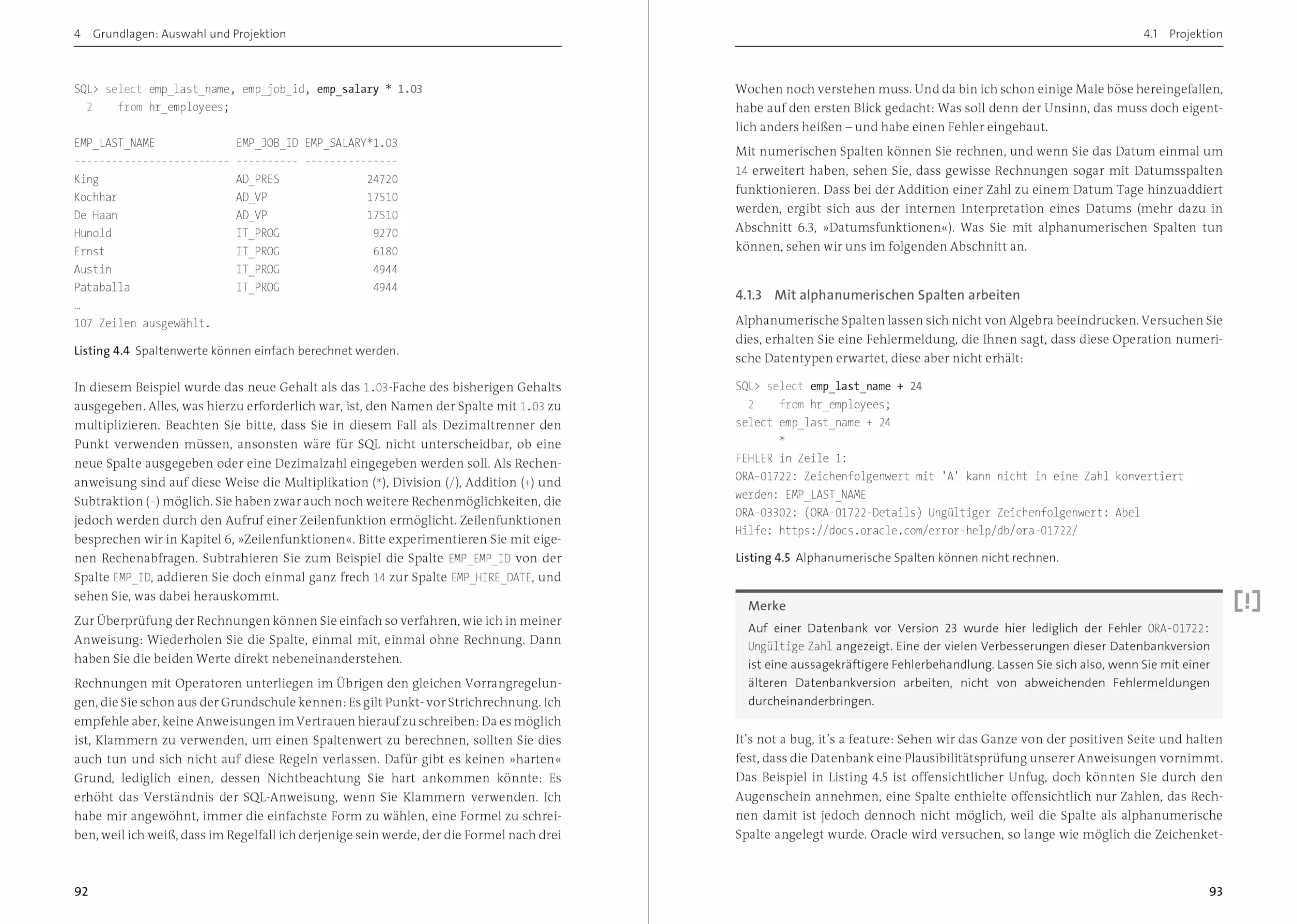 Oracle SQL: Das umfassende Handbuch für den effizienten Einsatz von Oracle SQL. Mit vielen Aufgaben und Beispielen. Aktuell zu Oracle 23ai
