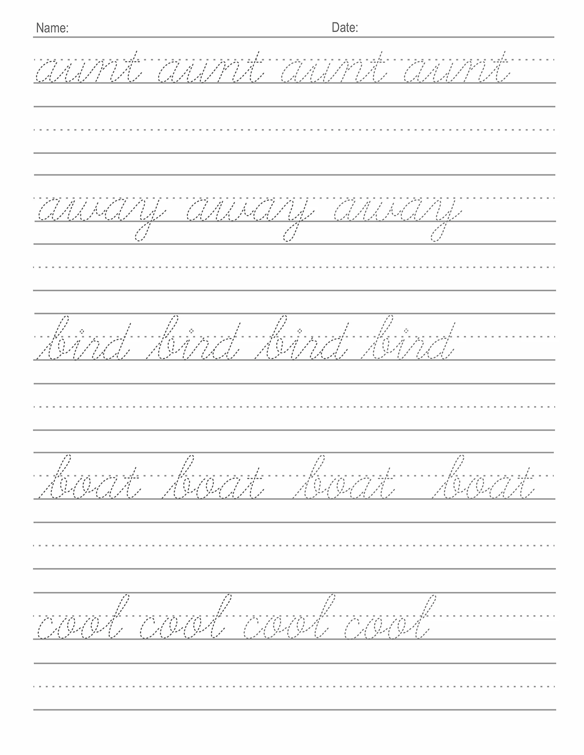 Cursive Handwriting Workbook For Kids: Cursive for beginners workbook. Cursive letter tracing book. Cursive writing practice book to learn writing in cursive: 1