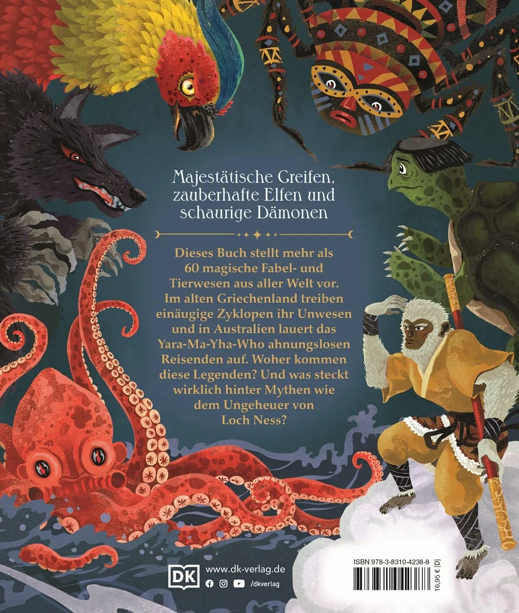 Magische Fabelwesen und mythische Kreaturen: Von Drachen, Hexen und Wassergeistern. 60 Magische und mythischen Wesen. Beeindruckend illustriert. Für Kinder ab 7 Jahren