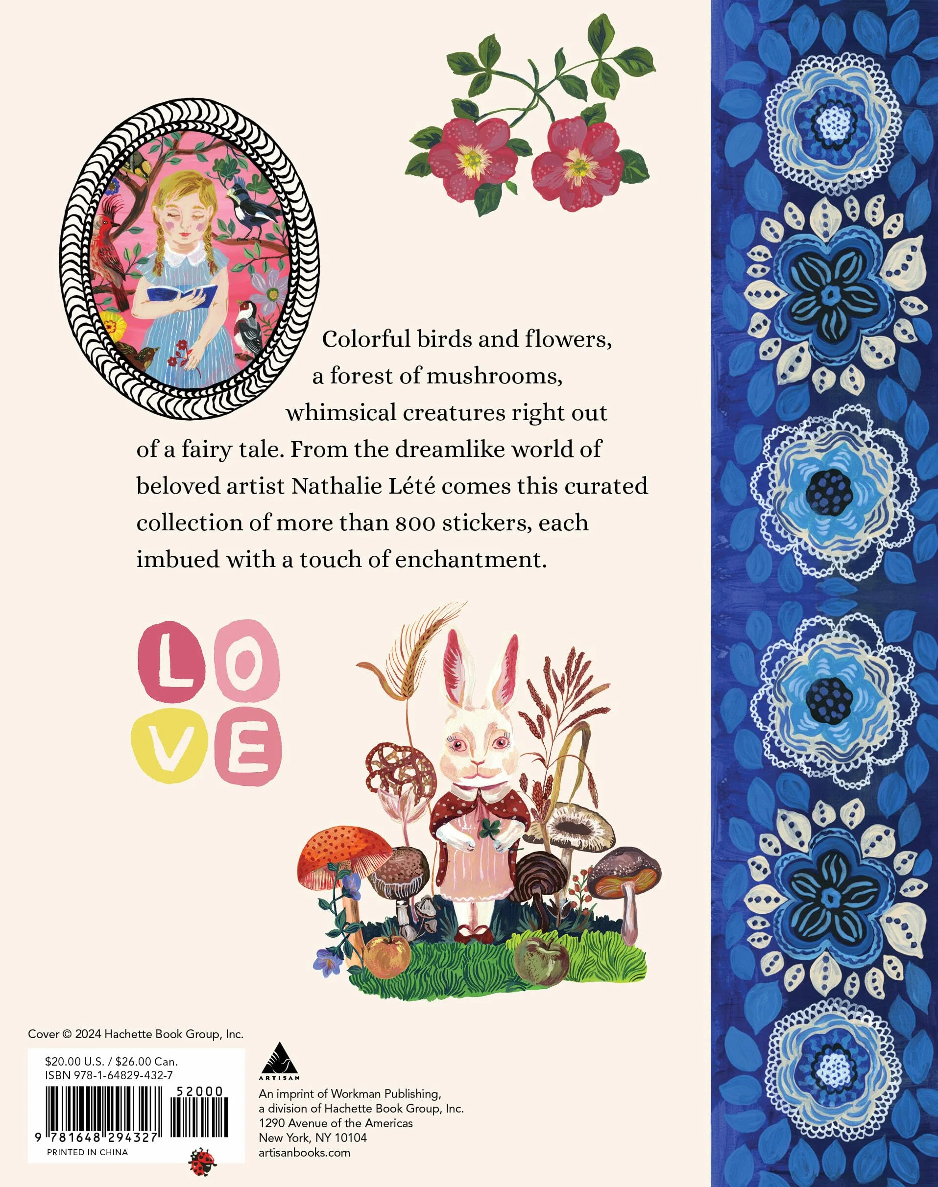 Nathalie LEtE Sticker Book /anglais
