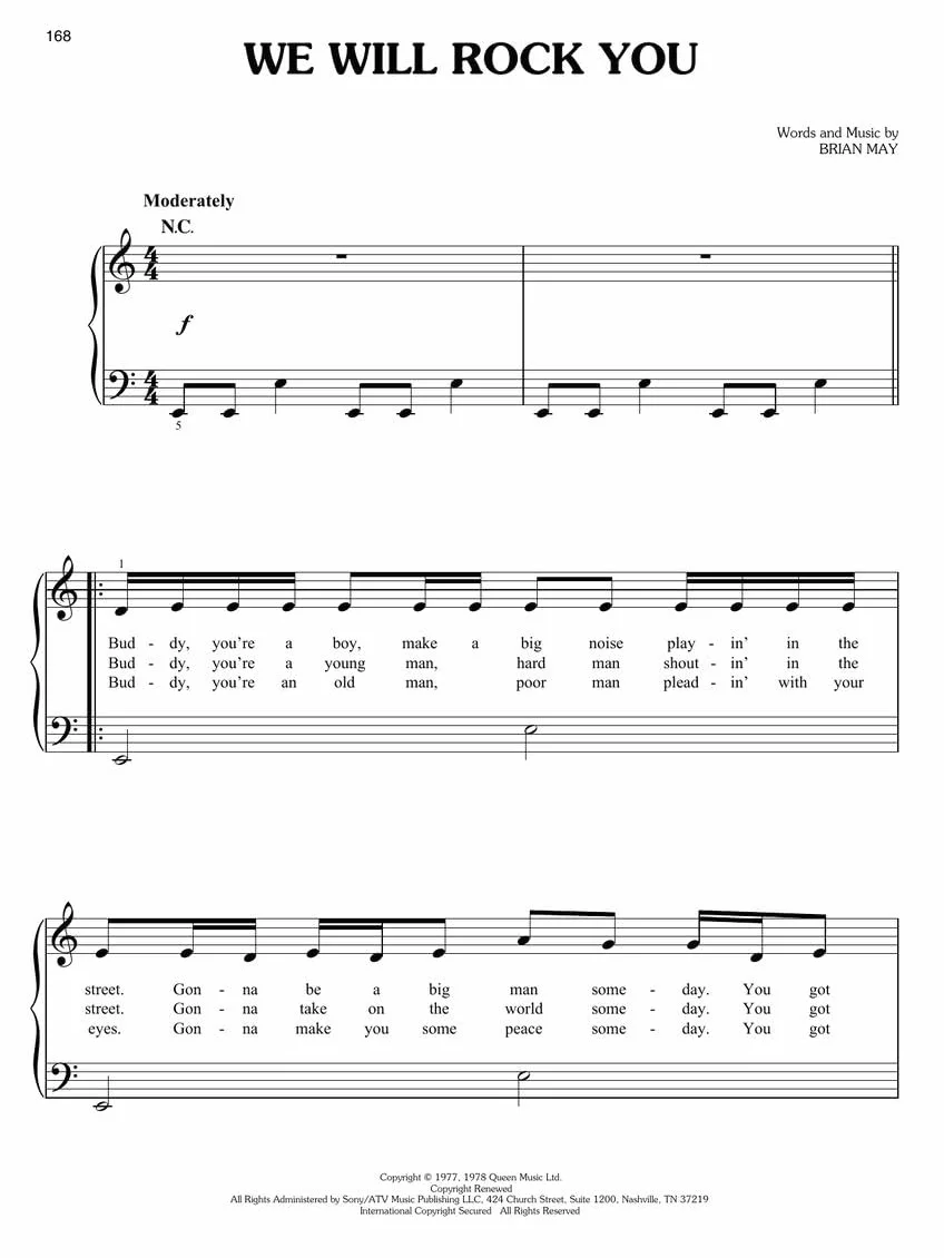 First 50 Popular Songs You Should Play on the Piano: Easy Piano Songbook with Lyrics