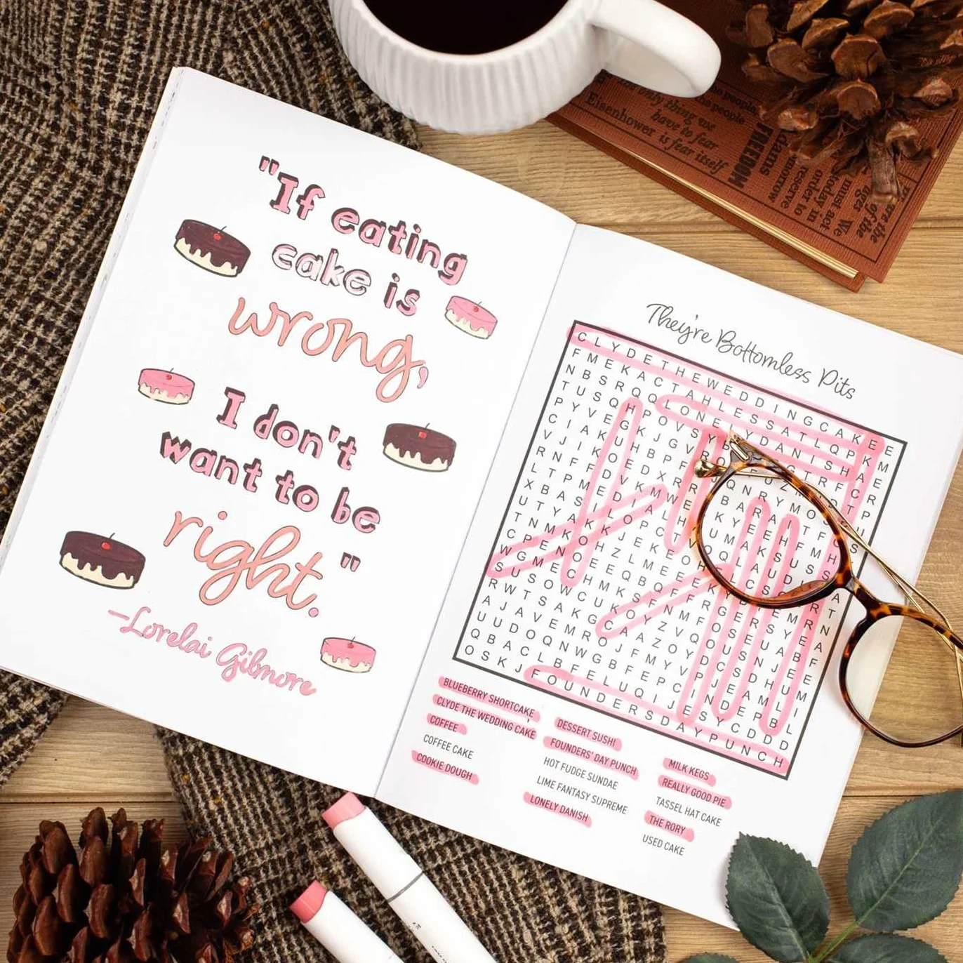 Gilmore Girls Word Search and Coloring Book