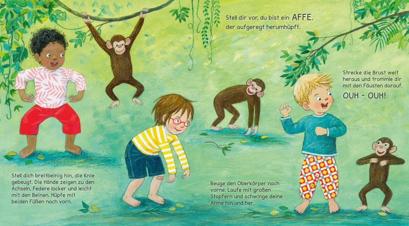 Turnen wie die Tiere - Das große Yoga Buch für kleine Kinder: Erweiterte Maxi-Ausgabe | Spielerische Yogaübungen für Krippen- und Kindergartenkinder Yoga
