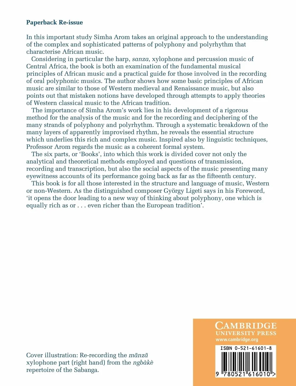 African Polyphony and Polyrhythm: Musical Structure and Methodology