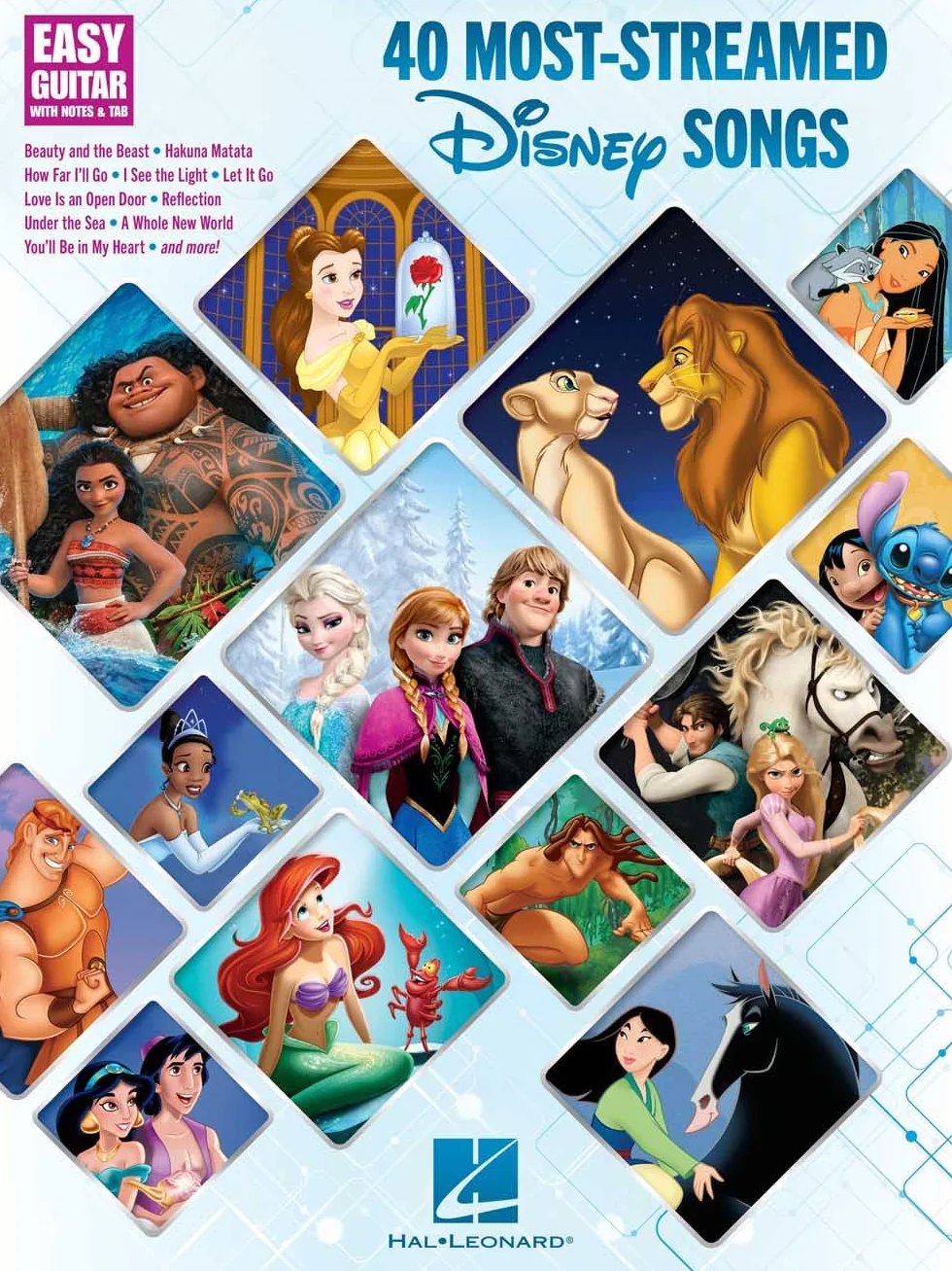 40 Most-Streamed Disney Songs: Easy Guitar with Notes and Tab Songbook