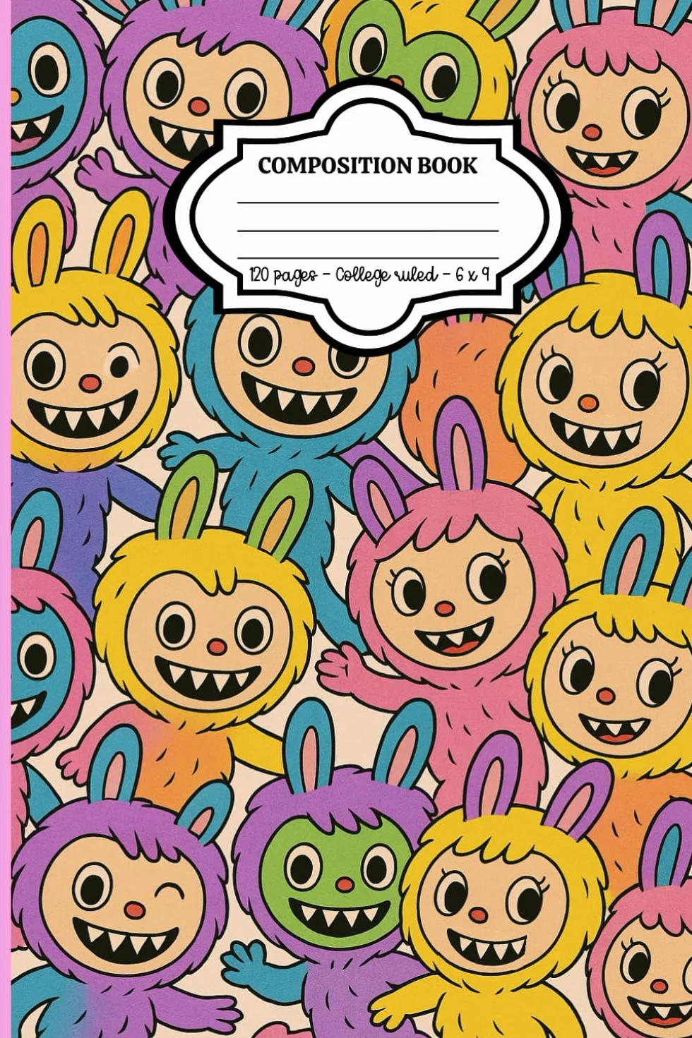 Kawaii Bunny Composition Notebook: College Ruled - 120 pages - Cute Japanese Korean Stationery -Ideal for Art Toy Fans, School Notes