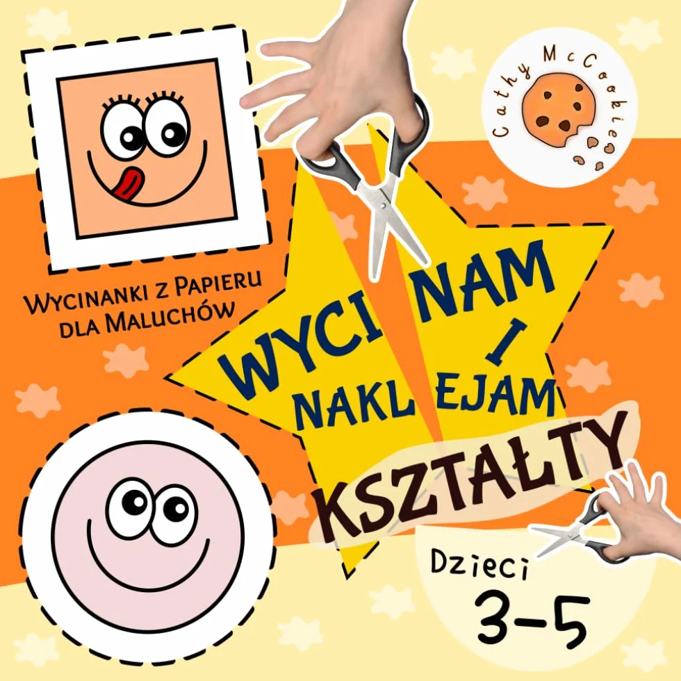 Wycinam i Naklejam dla Dzieci 3-5 - Kształty: Wycinanki z Papieru dla Maluchów w wieku 3, 4, 5, Lat; Moja pierwsza książka do nauki wycinania dla chłopców i dziewczynek