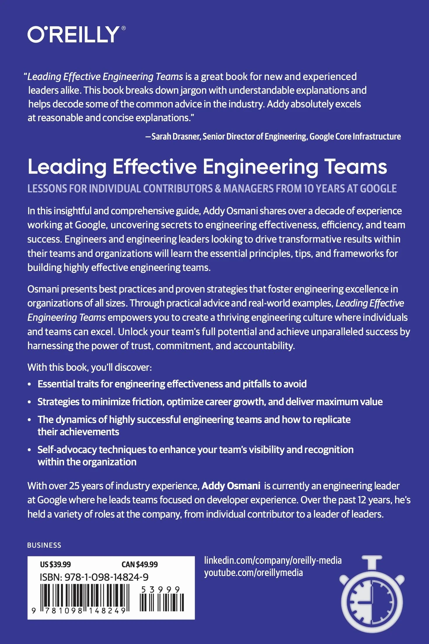 Leading Effective Engineering Teams: Lessons for Individual Contributors and Managers from 10 Years at Google