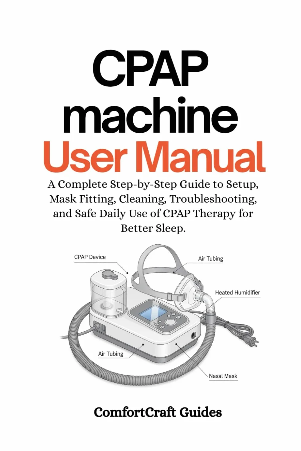 CPAP Machine User Manual: A Complete Step-by-Step Guide to Setup, Mask Fitting, Cleaning, Troubleshooting, and Safe Daily Use of CPAP Therapy for Better Sleep