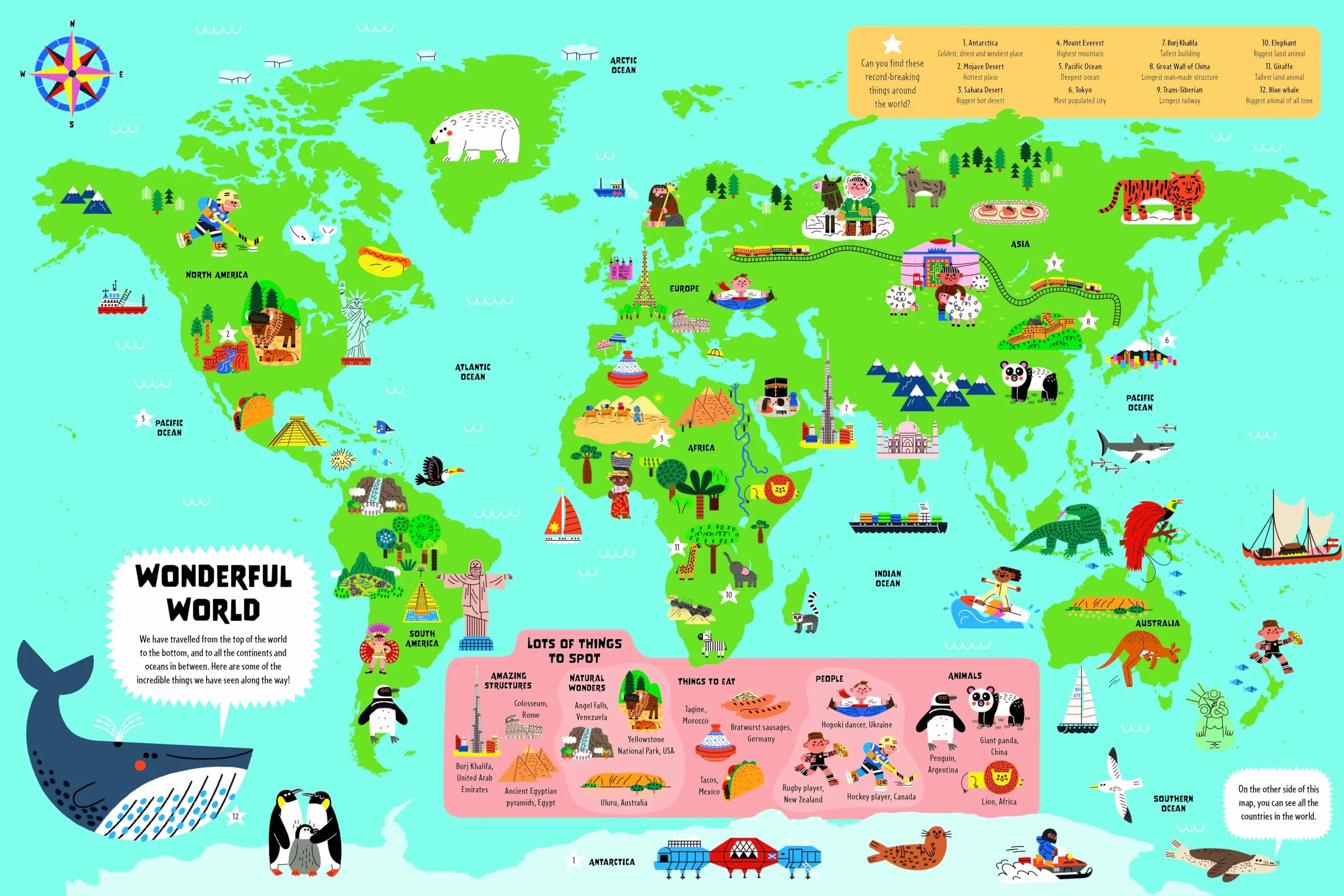 My First Lift-the-Flap World Atlas - anglais: Giant Pull Out Map | Wow Factor Facts & Surprises | Search & Find Games | Beautiful & Engaging Illustrations