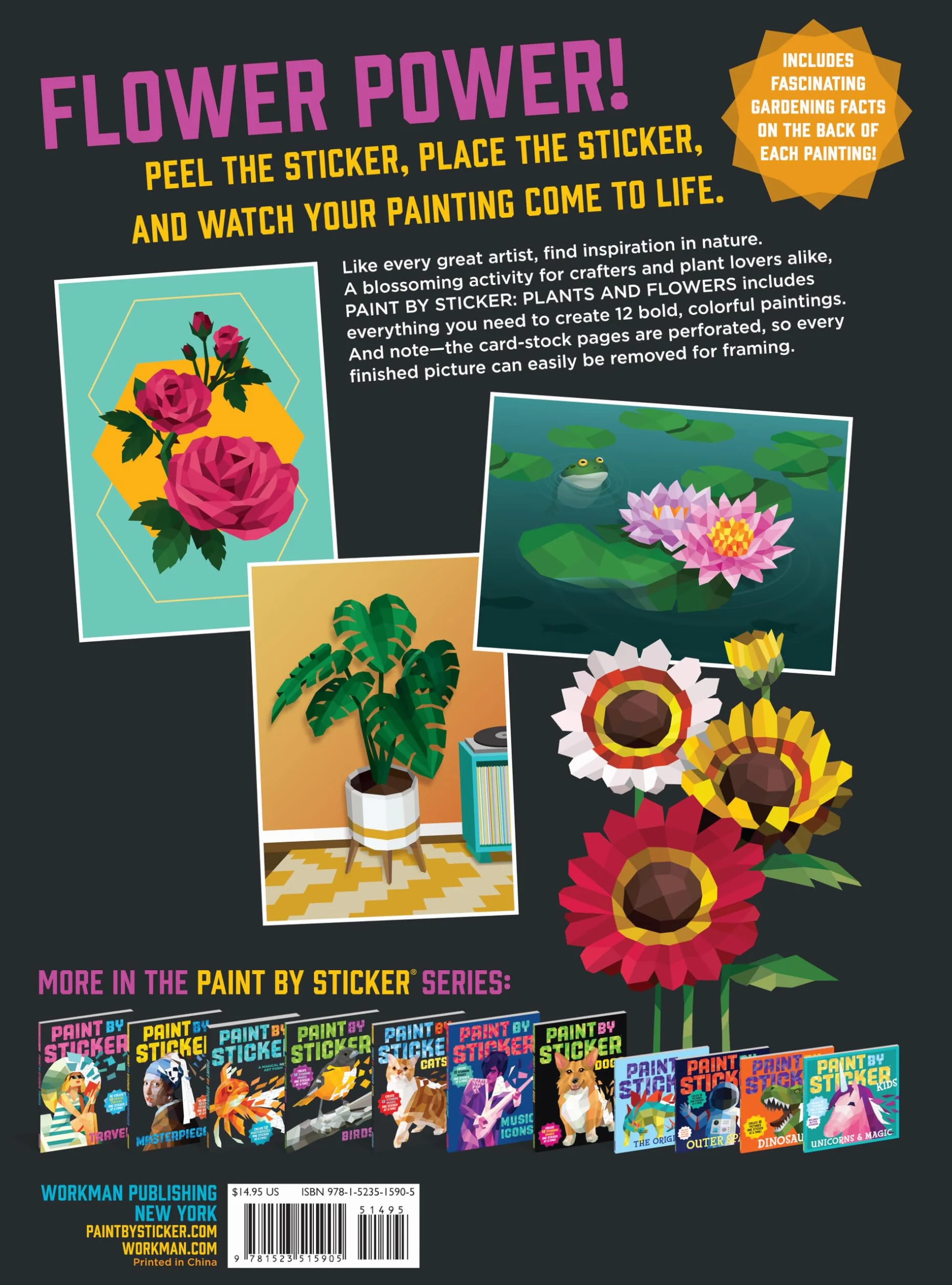 Paint by Sticker (Official): Plants and Flowers: Create 12 Stunning Images One Sticker at a Time!