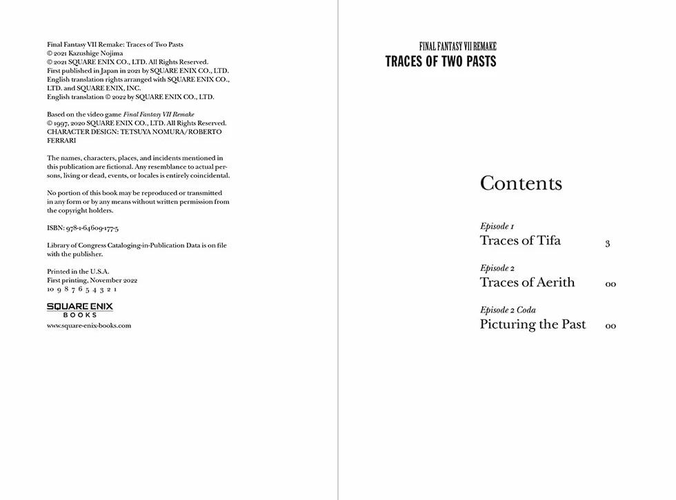 FINAL FANTASY VII REMAKE TRACE OF TWO PASTS HC NOVEL: Traces of Two Pasts