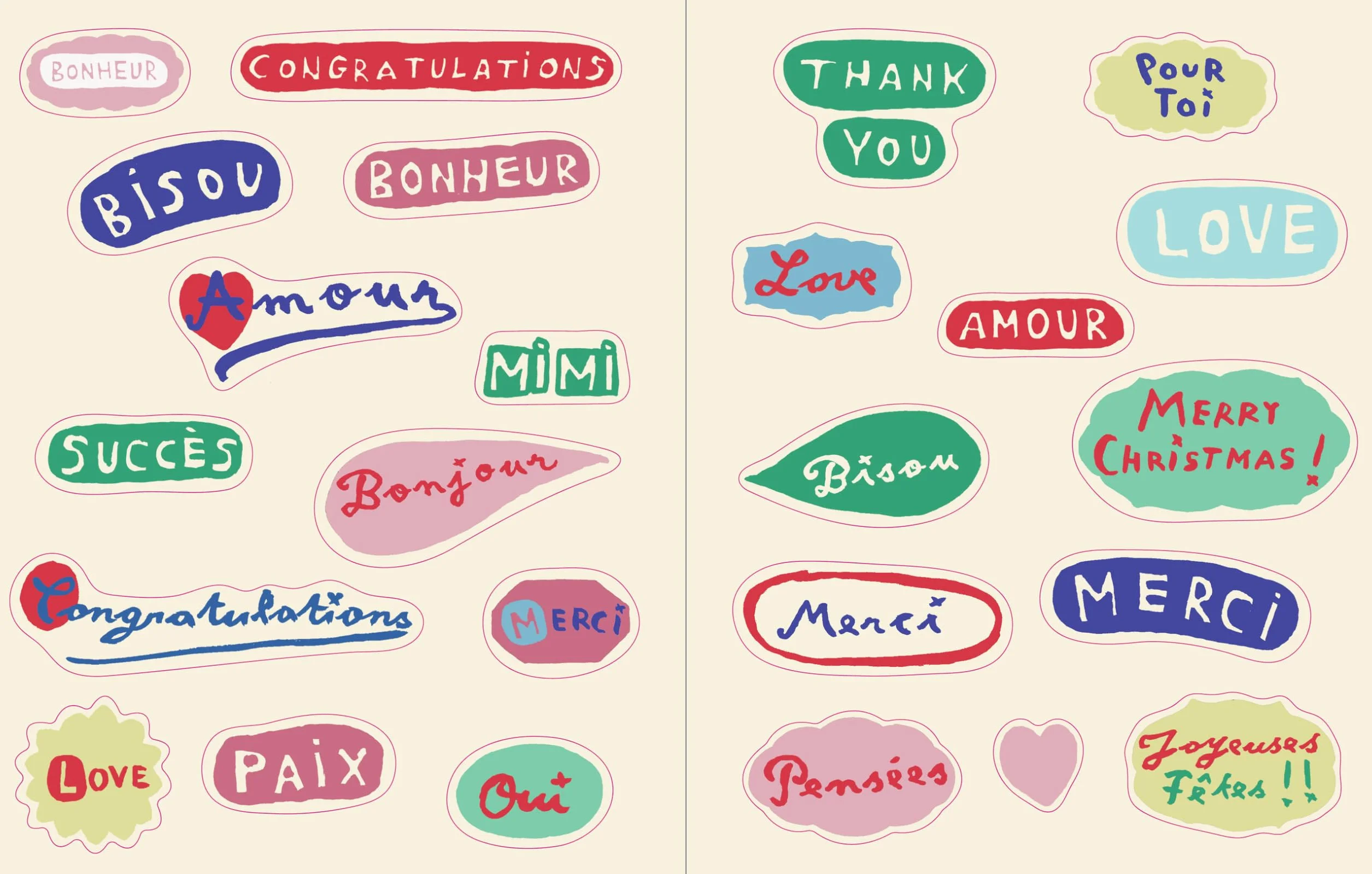 Nathalie LEtE Sticker Book /anglais