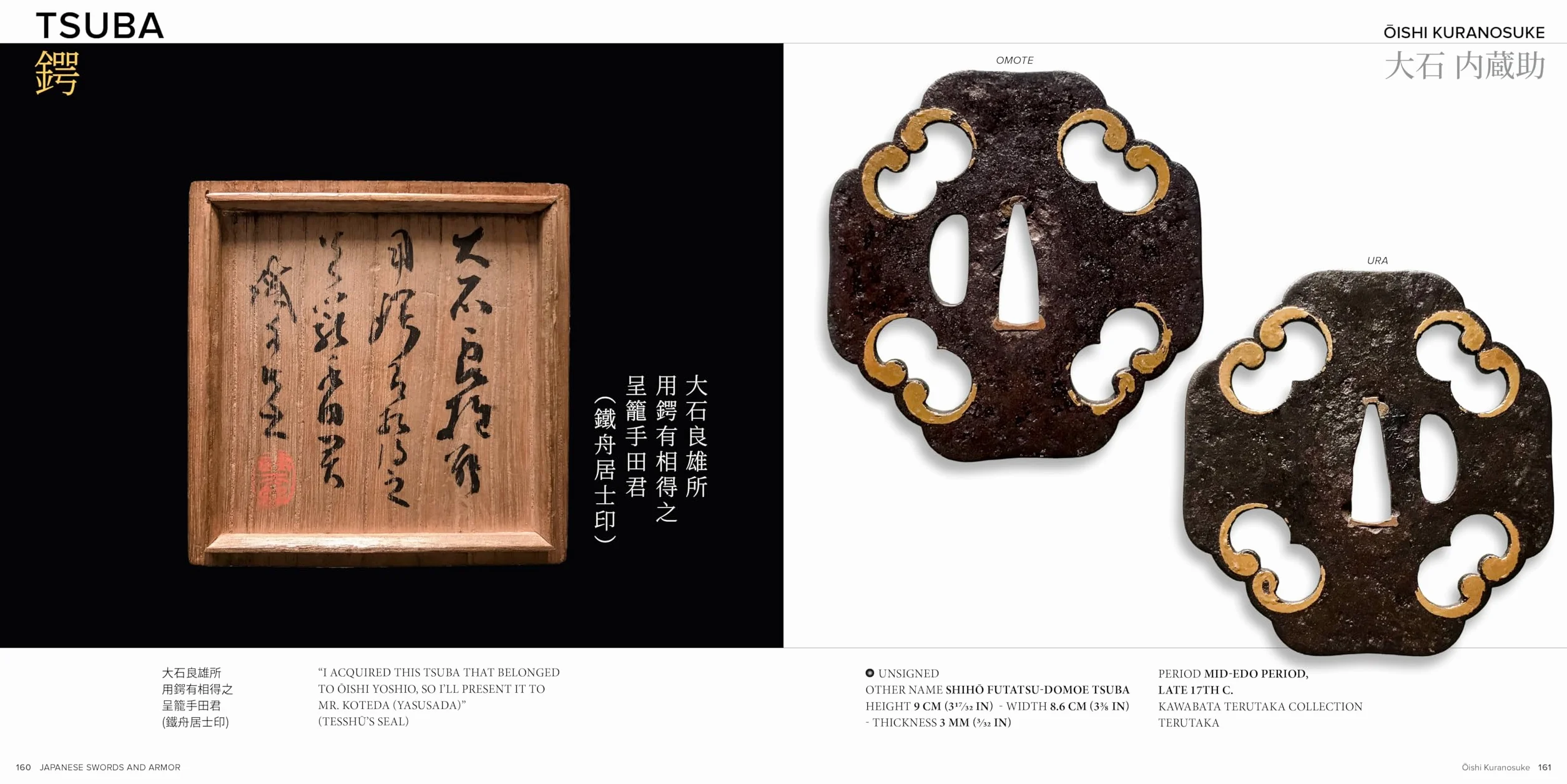 Japanese Swords and Armor /anglais: Masterpieces from Thirty of Japan's Most Famous Samurai Warriors
