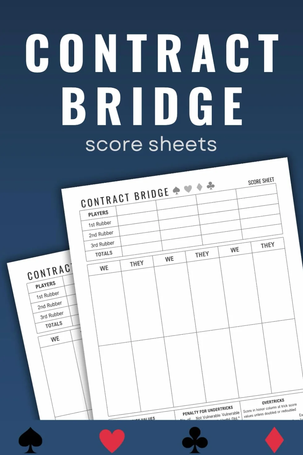 Contract Bridge Score Sheets: 100+ Pages for Scorekeeping
