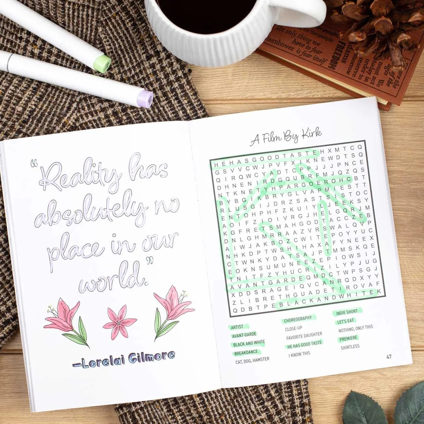Gilmore Girls Word Search and Coloring Book