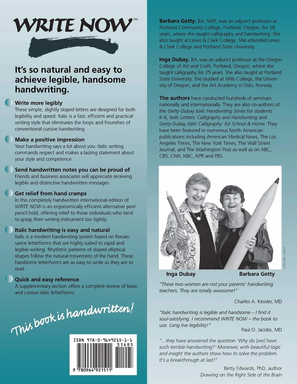 WRITE NOW: The Getty-Dubay Program for Handwriting Success