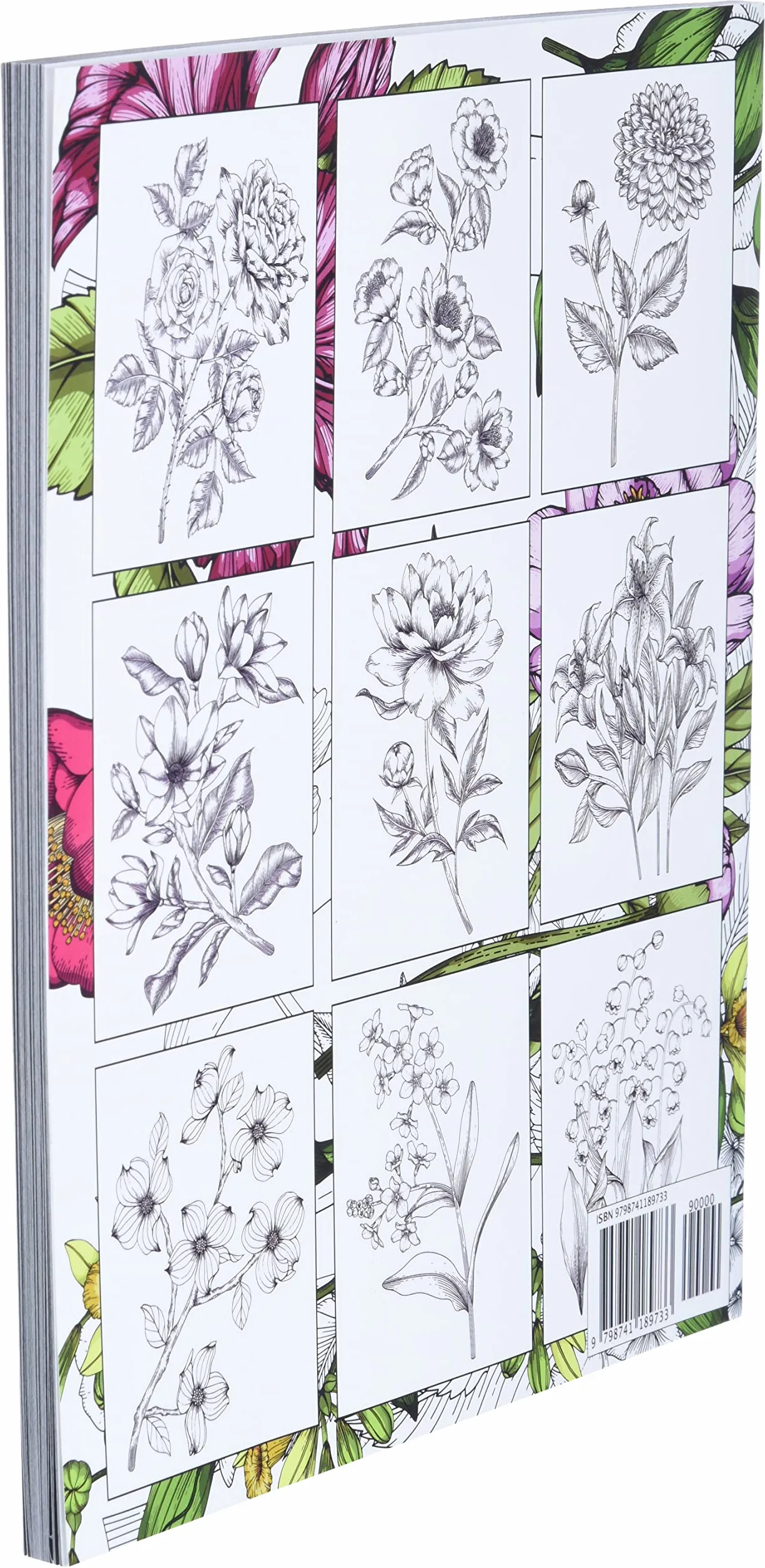 Bloom Adult Coloring Book: Beautiful Flower Garden Patterns and Botanical Floral Prints | Over 50 Designs of Relaxing Nature and Plants to Color