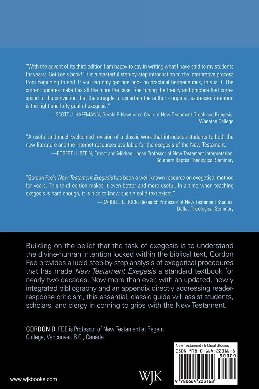 New Testament Exegesis, Third Edition: A Handbook for Students and Pastors