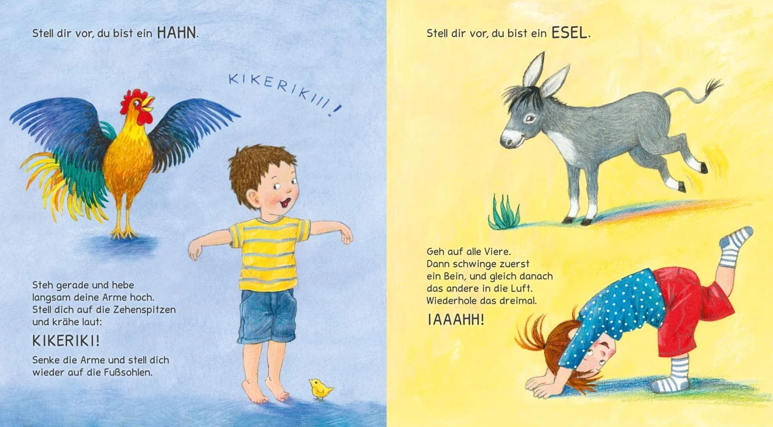 Turnen wie die Tiere - Das große Yoga Buch für kleine Kinder: Erweiterte Maxi-Ausgabe | Spielerische Yogaübungen für Krippen- und Kindergartenkinder Yoga