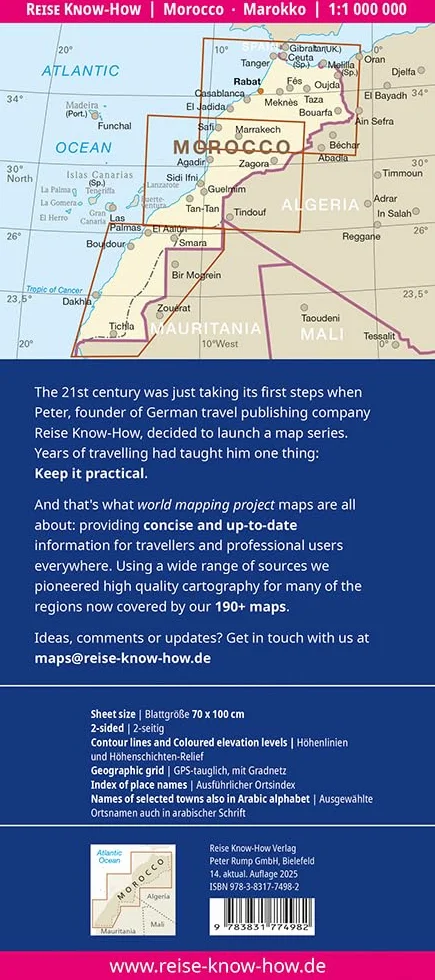 Reise Know-How Landkarte Marokko / Morocco (1:1.000.000): reiß- und wasserfest (world mapping project)