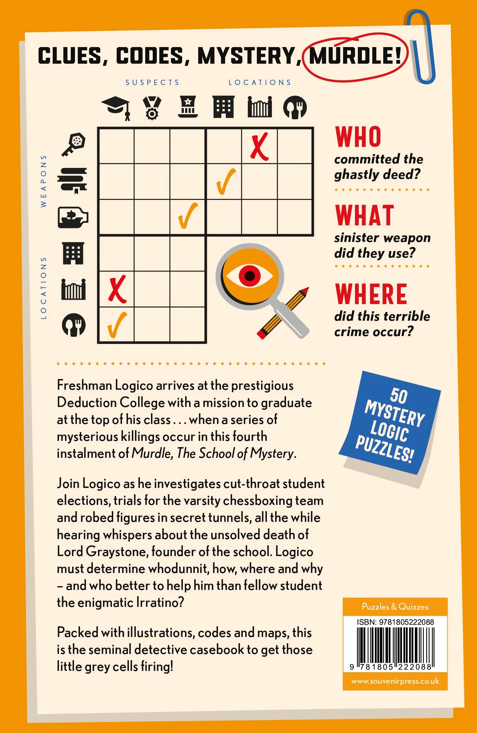 Murdle: The School of Mystery: 50 Seriously Sinister Murder Mystery Logic Puzzles (Book 4)